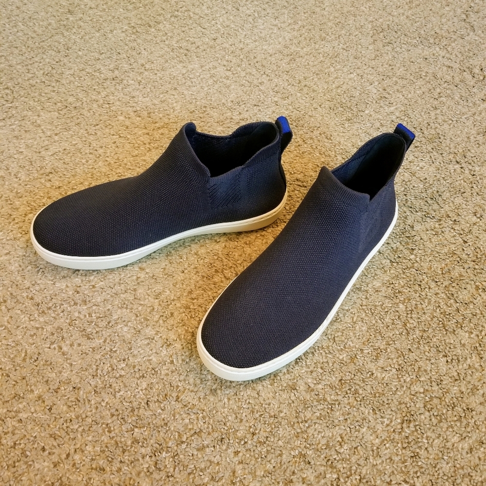 Rothy's Chelsea High Top Sneaker Boots Navy Nightfall Women's Size 8
